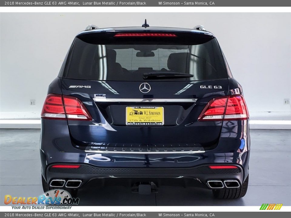 2018 Mercedes-Benz GLE 63 AMG 4Matic Lunar Blue Metallic / Porcelain/Black Photo #3