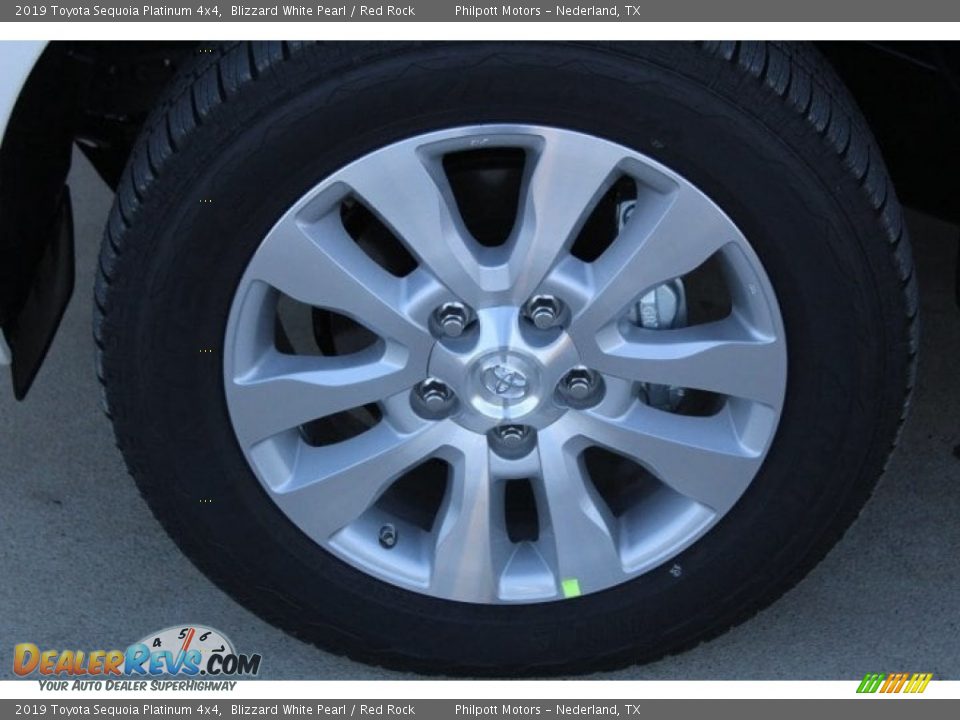 2019 Toyota Sequoia Platinum 4x4 Blizzard White Pearl / Red Rock Photo #5