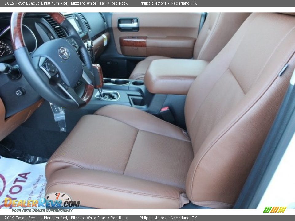 Red Rock Interior - 2019 Toyota Sequoia Platinum 4x4 Photo #10