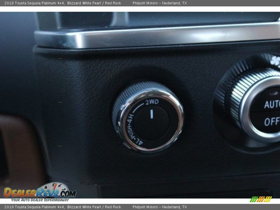2019 Toyota Sequoia Platinum 4x4 Blizzard White Pearl / Red Rock Photo #15