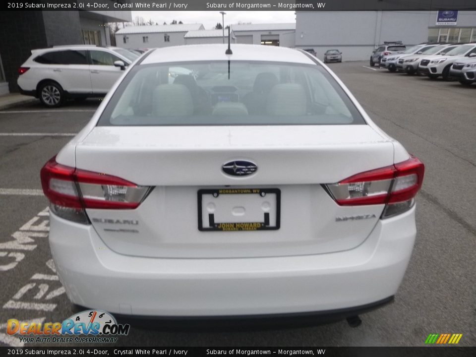 2019 Subaru Impreza 2.0i 4-Door Crystal White Pearl / Ivory Photo #5