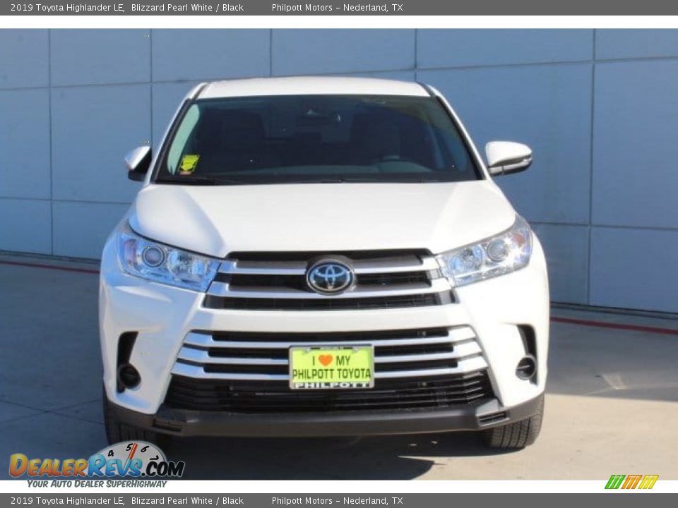 2019 Toyota Highlander LE Blizzard Pearl White / Black Photo #3