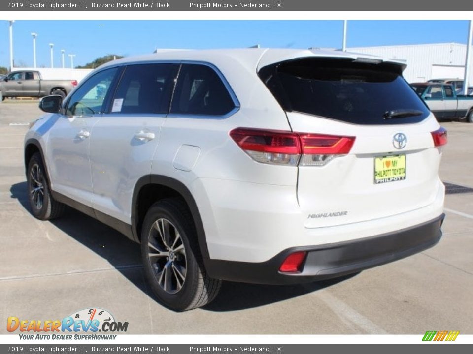2019 Toyota Highlander LE Blizzard Pearl White / Black Photo #6