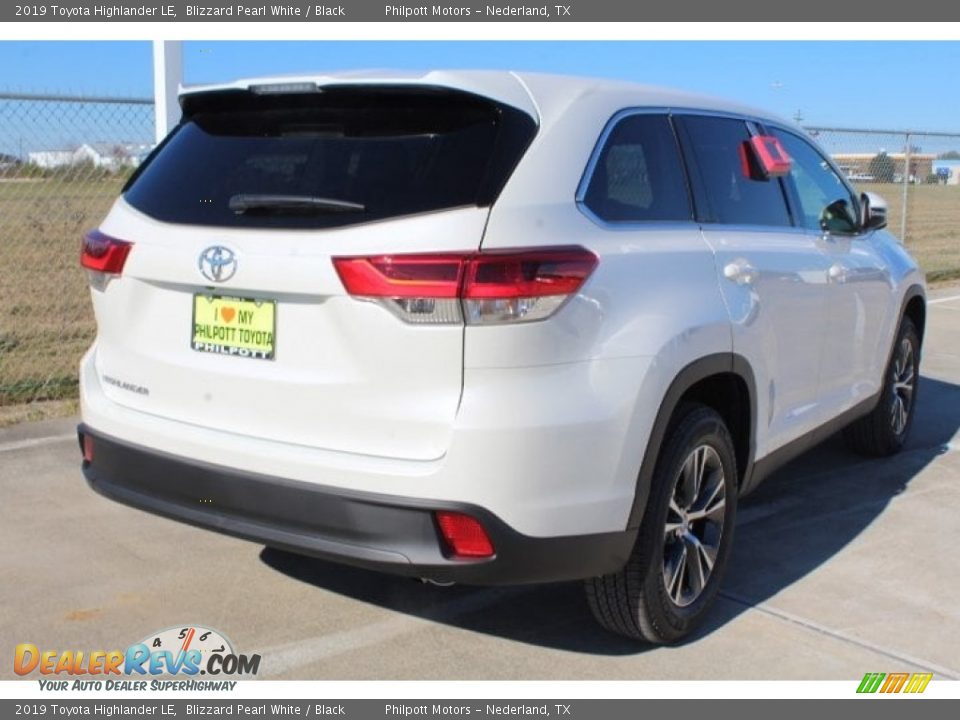 2019 Toyota Highlander LE Blizzard Pearl White / Black Photo #8