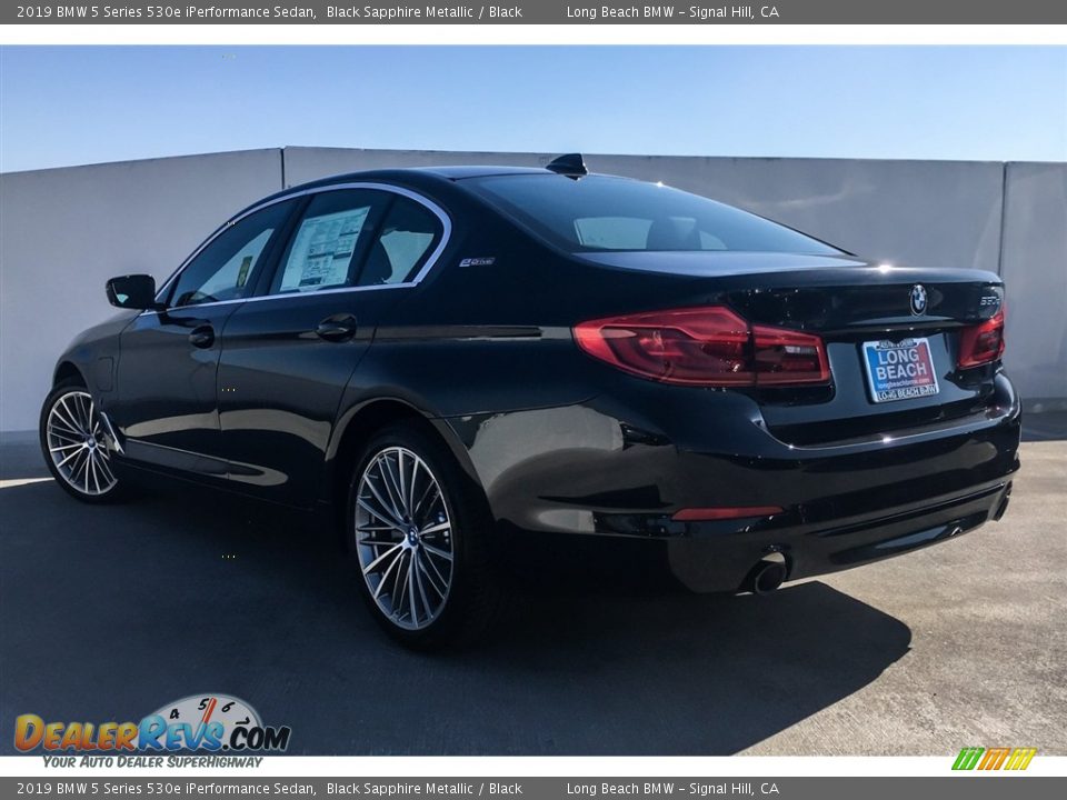 2019 BMW 5 Series 530e iPerformance Sedan Black Sapphire Metallic / Black Photo #2