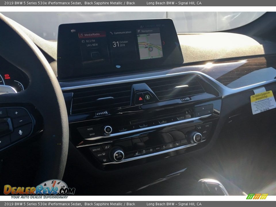 2019 BMW 5 Series 530e iPerformance Sedan Black Sapphire Metallic / Black Photo #6