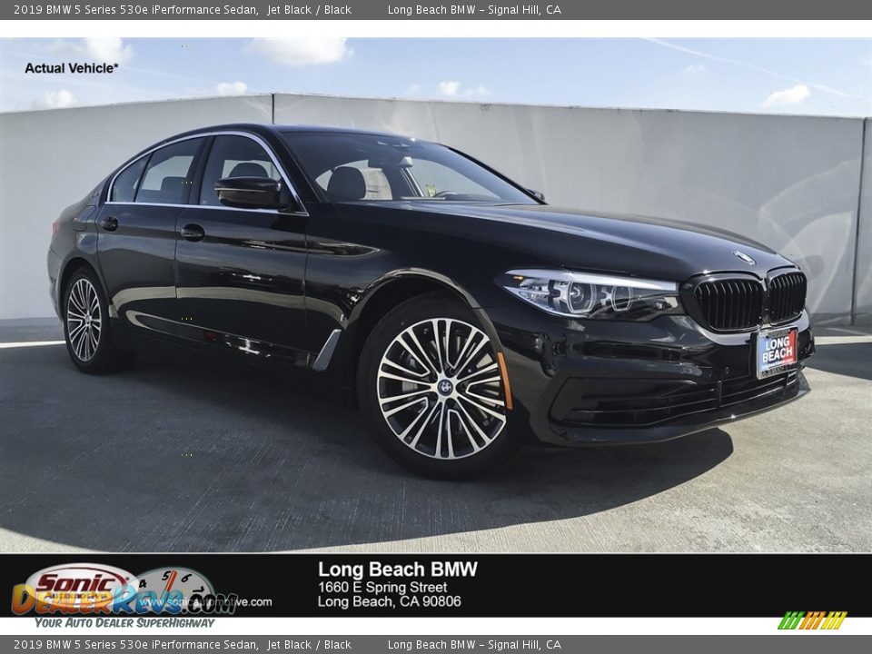 2019 BMW 5 Series 530e iPerformance Sedan Jet Black / Black Photo #1