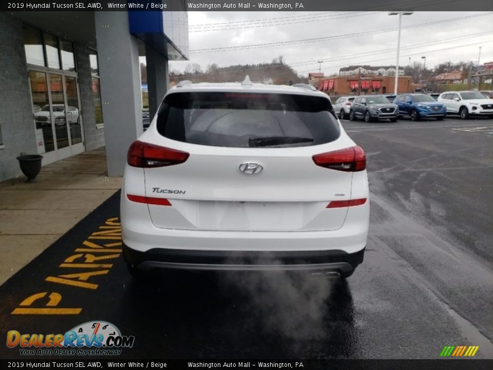 2019 Hyundai Tucson SEL AWD Winter White / Beige Photo #6
