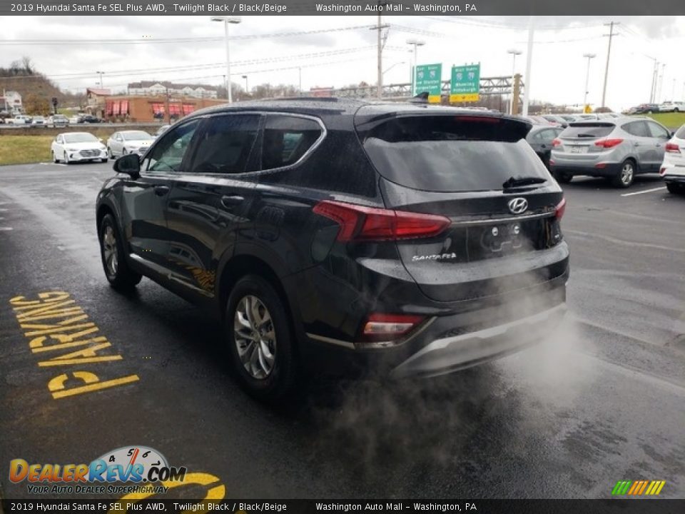 2019 Hyundai Santa Fe SEL Plus AWD Twilight Black / Black/Beige Photo #5