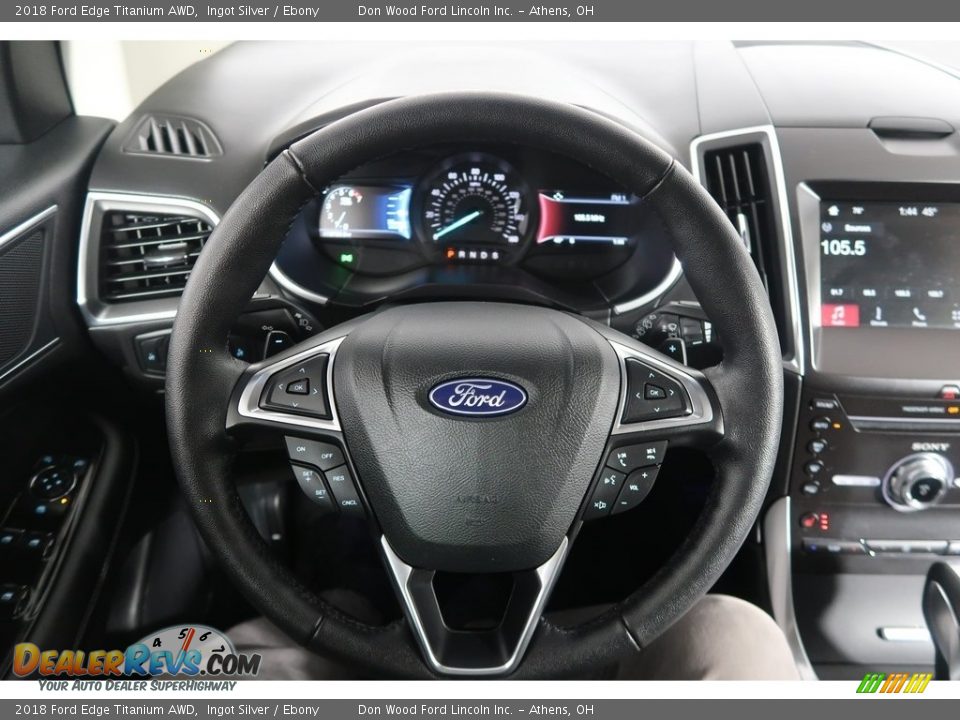 2018 Ford Edge Titanium AWD Ingot Silver / Ebony Photo #20