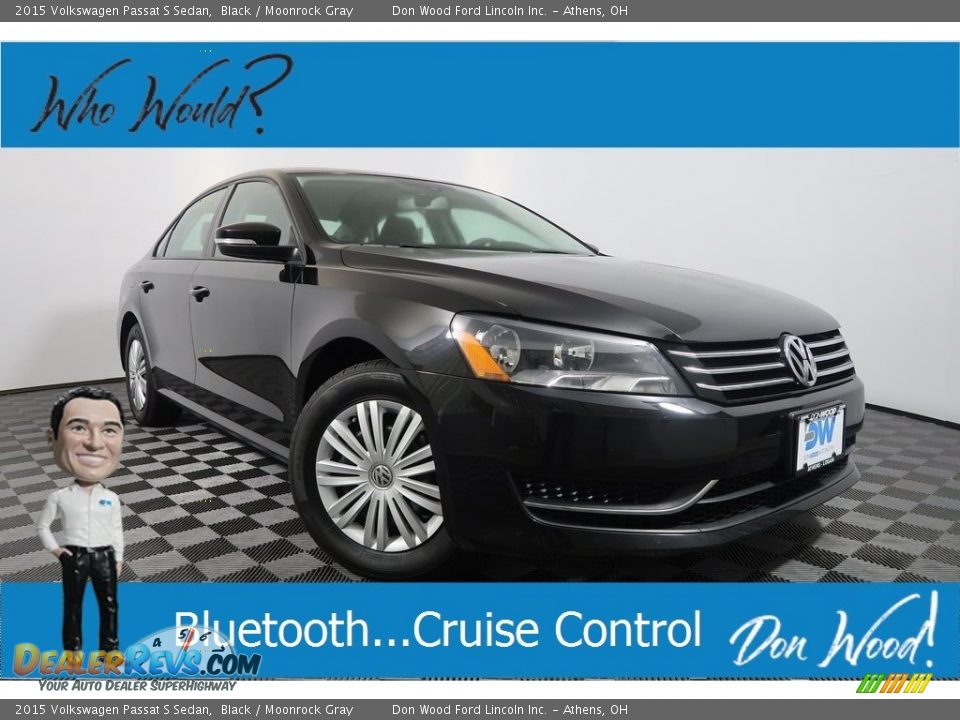 2015 Volkswagen Passat S Sedan Black / Moonrock Gray Photo #1