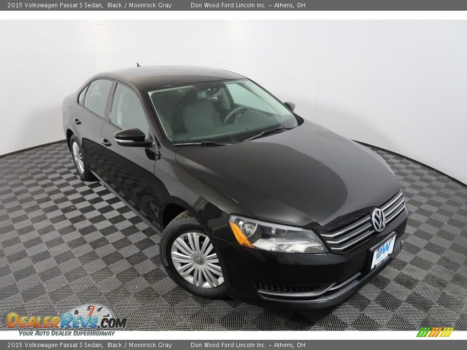 2015 Volkswagen Passat S Sedan Black / Moonrock Gray Photo #2