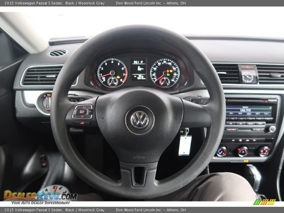 2015 Volkswagen Passat S Sedan Black / Moonrock Gray Photo #19