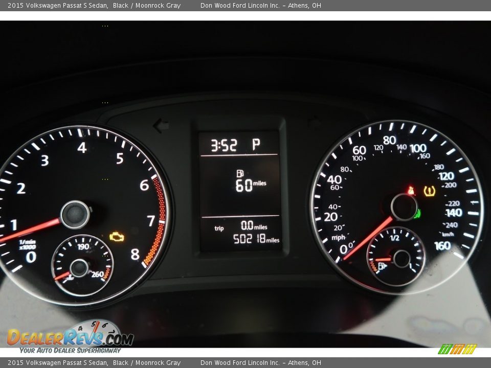 2015 Volkswagen Passat S Sedan Black / Moonrock Gray Photo #21