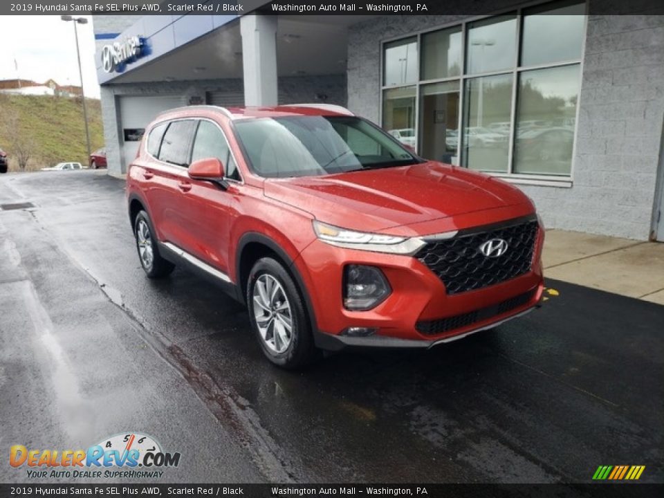 2019 Hyundai Santa Fe SEL Plus AWD Scarlet Red / Black Photo #1