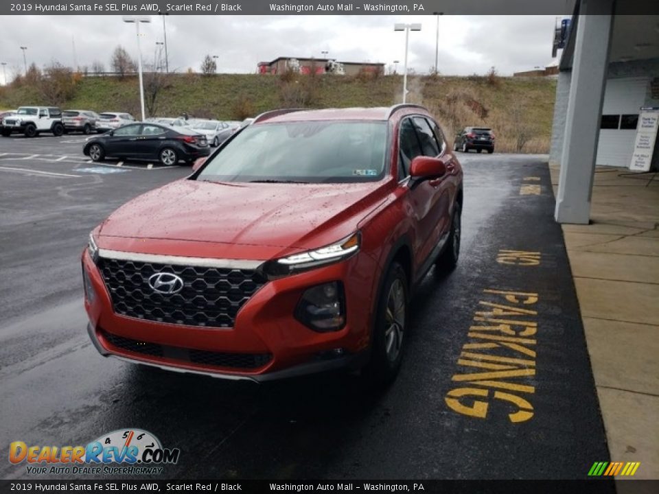 2019 Hyundai Santa Fe SEL Plus AWD Scarlet Red / Black Photo #3