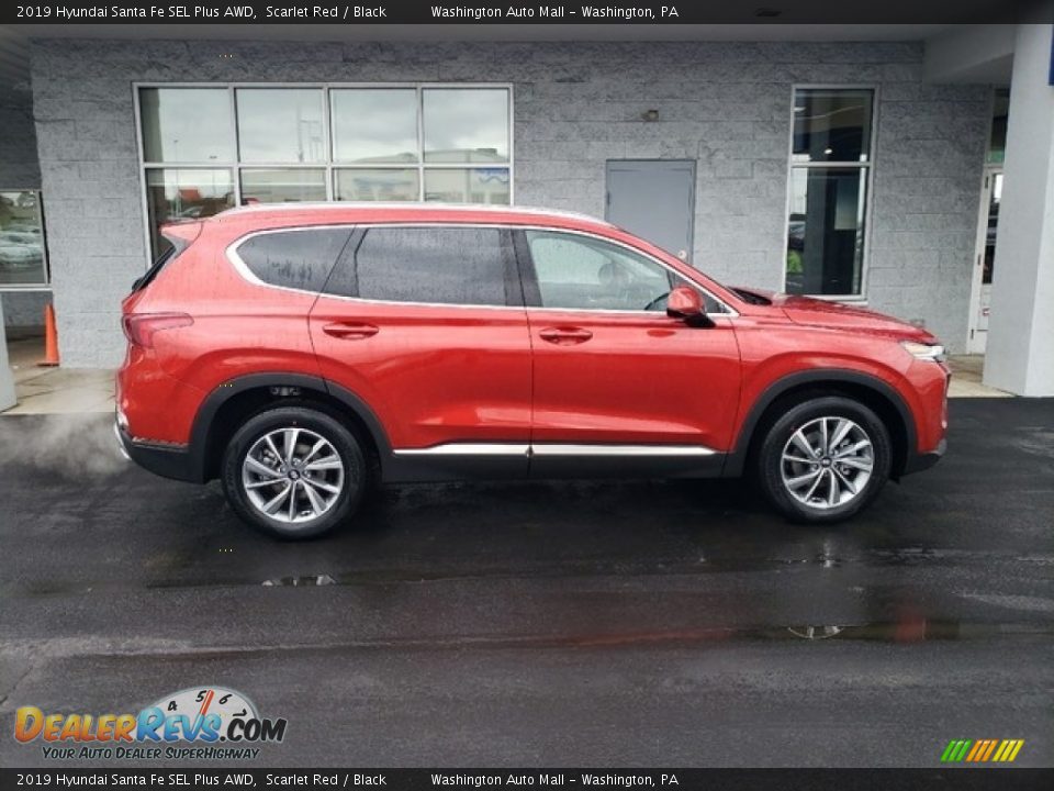 2019 Hyundai Santa Fe SEL Plus AWD Scarlet Red / Black Photo #9