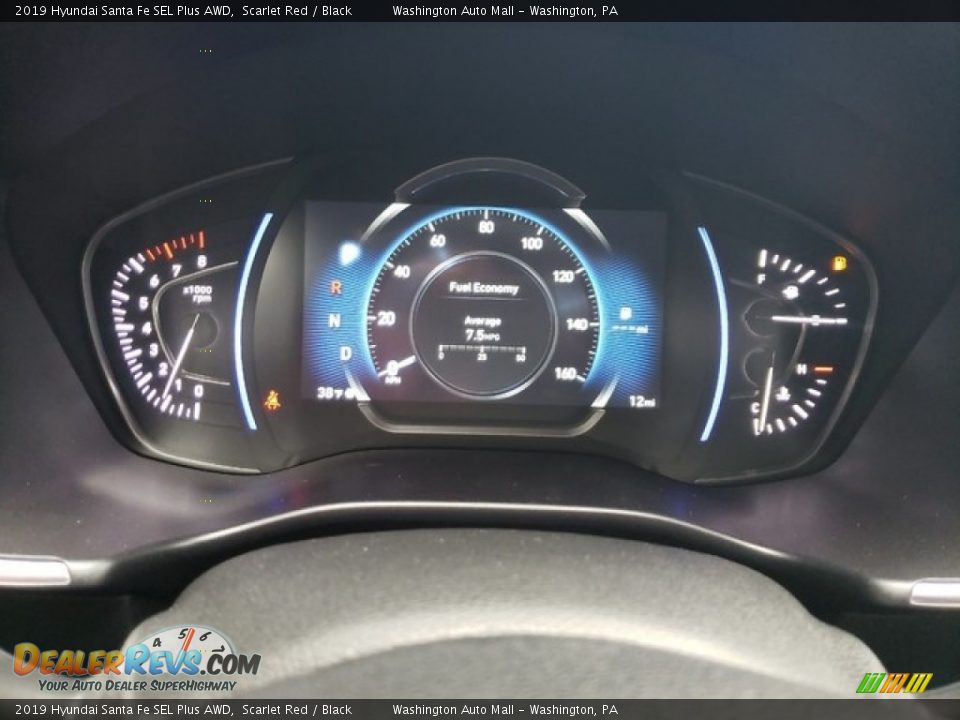 2019 Hyundai Santa Fe SEL Plus AWD Scarlet Red / Black Photo #20