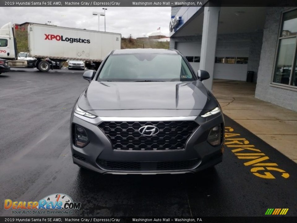 2019 Hyundai Santa Fe SE AWD Machine Gray / Espresso/Gray Photo #2