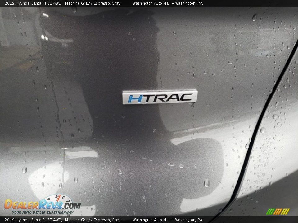 2019 Hyundai Santa Fe SE AWD Machine Gray / Espresso/Gray Photo #7