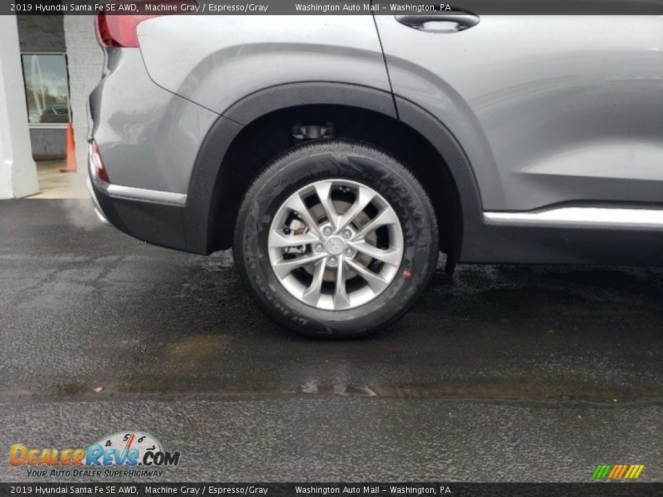 2019 Hyundai Santa Fe SE AWD Machine Gray / Espresso/Gray Photo #10