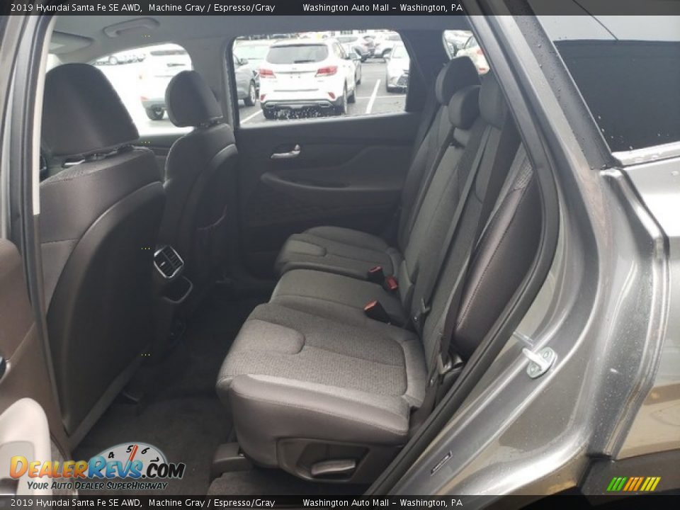 2019 Hyundai Santa Fe SE AWD Machine Gray / Espresso/Gray Photo #15