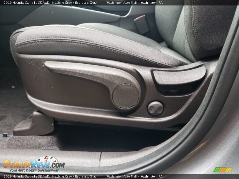2019 Hyundai Santa Fe SE AWD Machine Gray / Espresso/Gray Photo #17