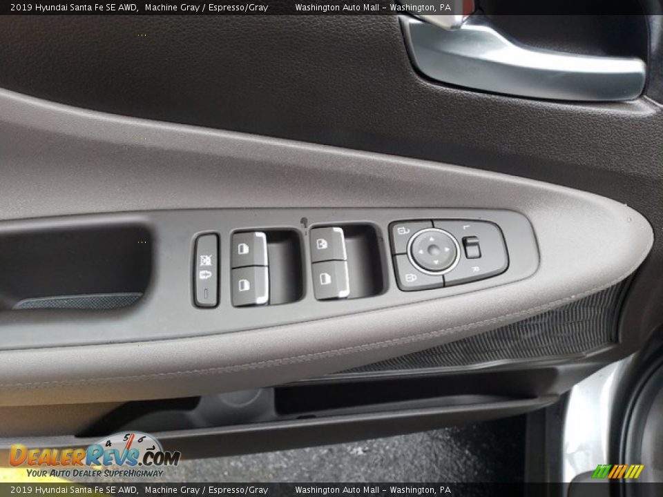 2019 Hyundai Santa Fe SE AWD Machine Gray / Espresso/Gray Photo #18