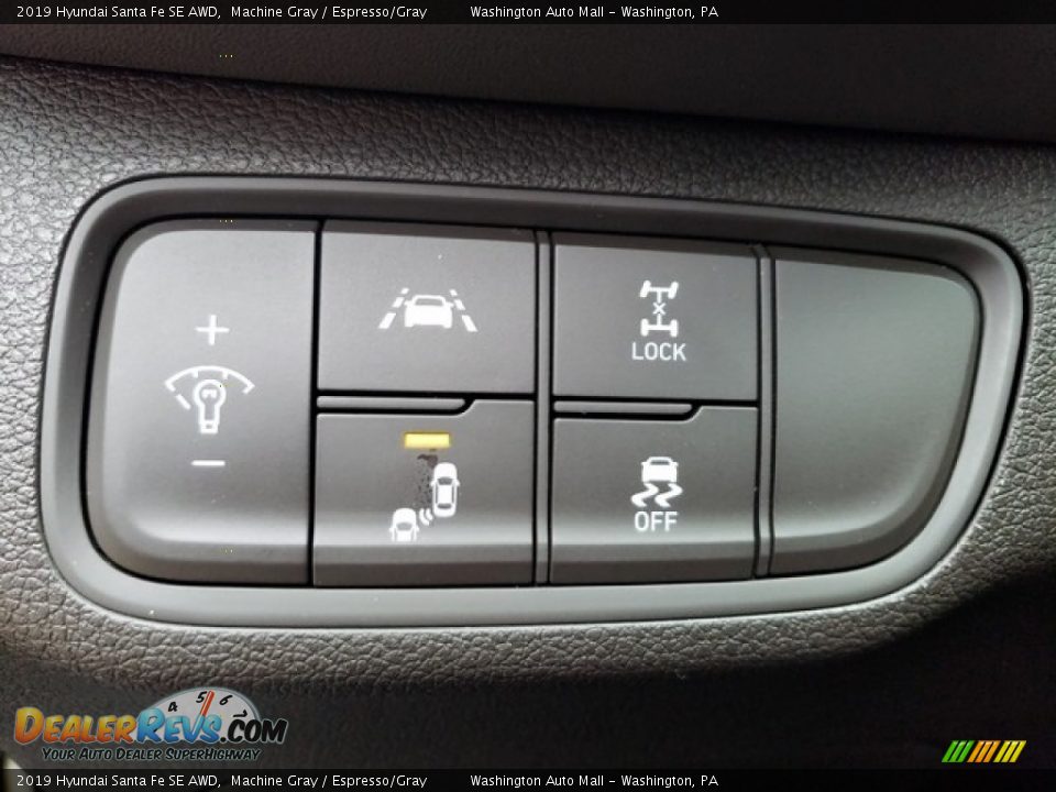 2019 Hyundai Santa Fe SE AWD Machine Gray / Espresso/Gray Photo #19