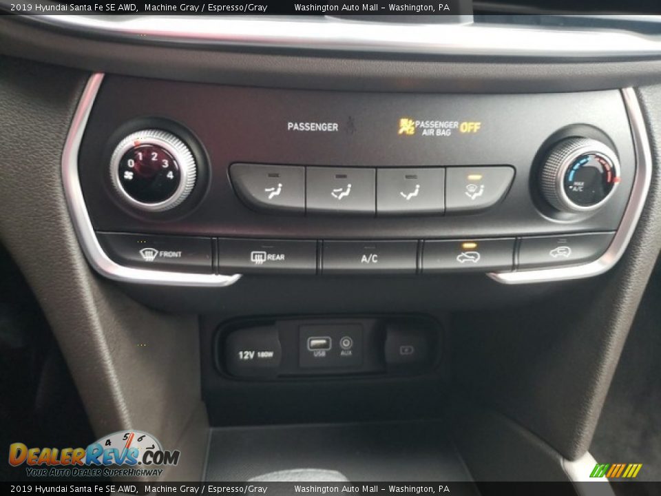 2019 Hyundai Santa Fe SE AWD Machine Gray / Espresso/Gray Photo #24