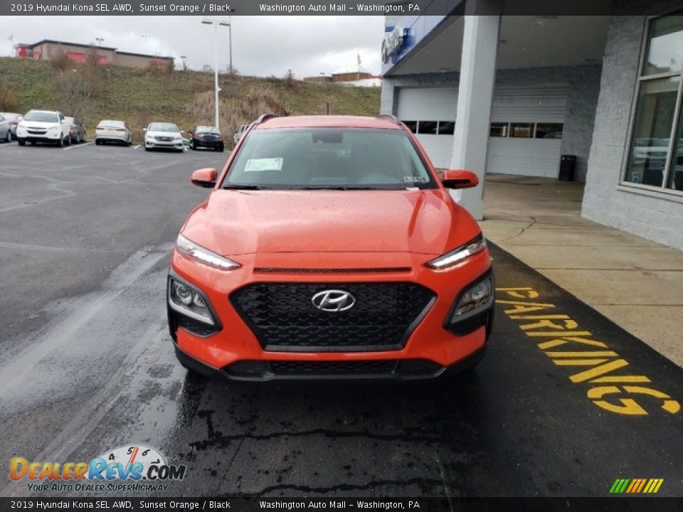 2019 Hyundai Kona SEL AWD Sunset Orange / Black Photo #2