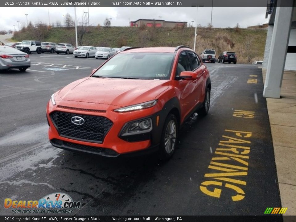 2019 Hyundai Kona SEL AWD Sunset Orange / Black Photo #3