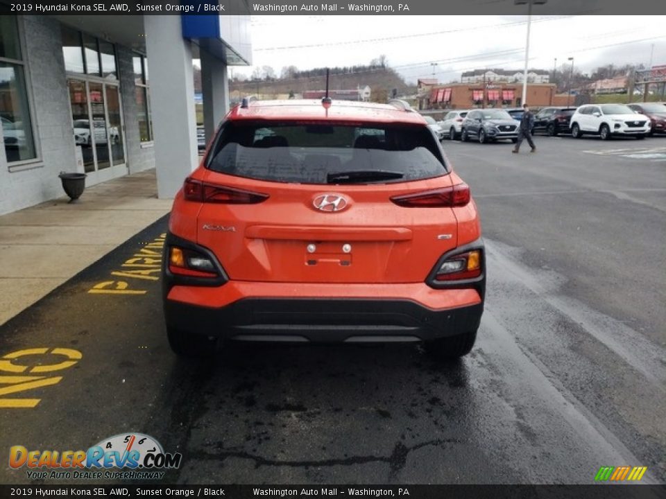 2019 Hyundai Kona SEL AWD Sunset Orange / Black Photo #6