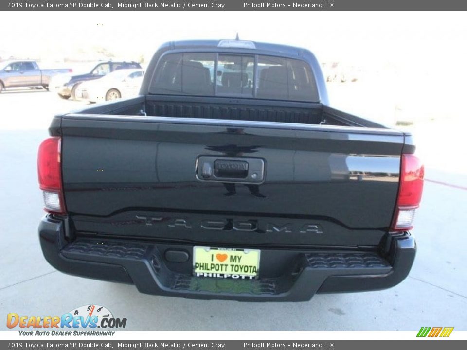 2019 Toyota Tacoma SR Double Cab Midnight Black Metallic / Cement Gray Photo #8