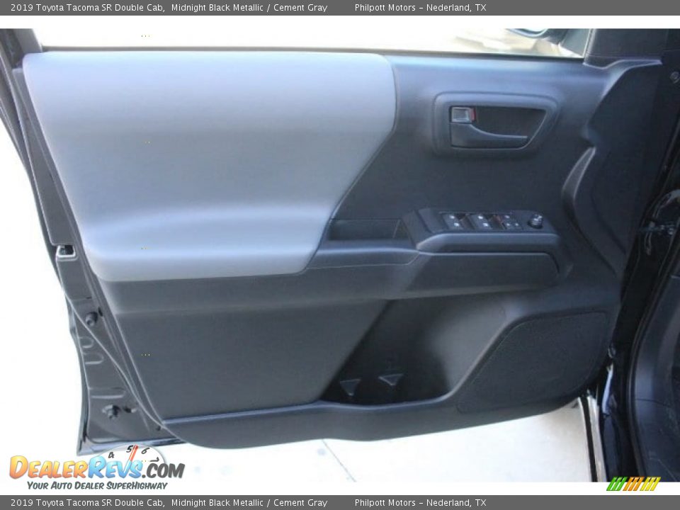 2019 Toyota Tacoma SR Double Cab Midnight Black Metallic / Cement Gray Photo #9