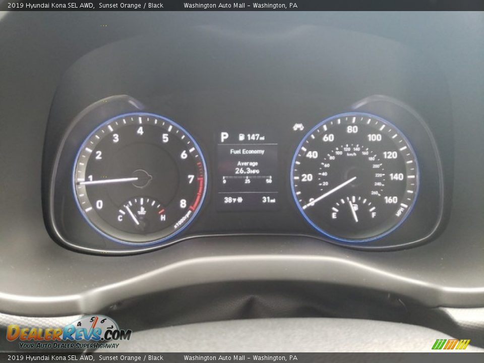 2019 Hyundai Kona SEL AWD Sunset Orange / Black Photo #20