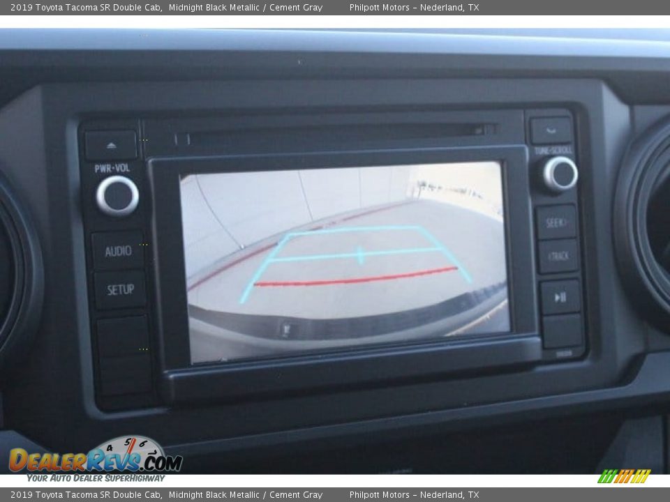 2019 Toyota Tacoma SR Double Cab Midnight Black Metallic / Cement Gray Photo #12