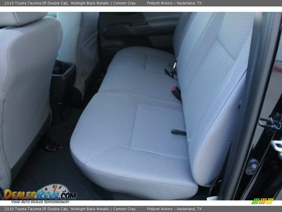 2019 Toyota Tacoma SR Double Cab Midnight Black Metallic / Cement Gray Photo #17