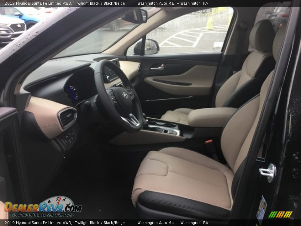 Black/Beige Interior - 2019 Hyundai Santa Fe Limited AWD Photo #3