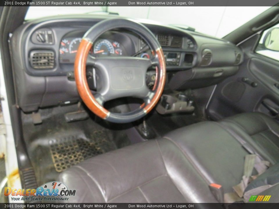 2001 Dodge Ram 1500 ST Regular Cab 4x4 Bright White / Agate Photo #16