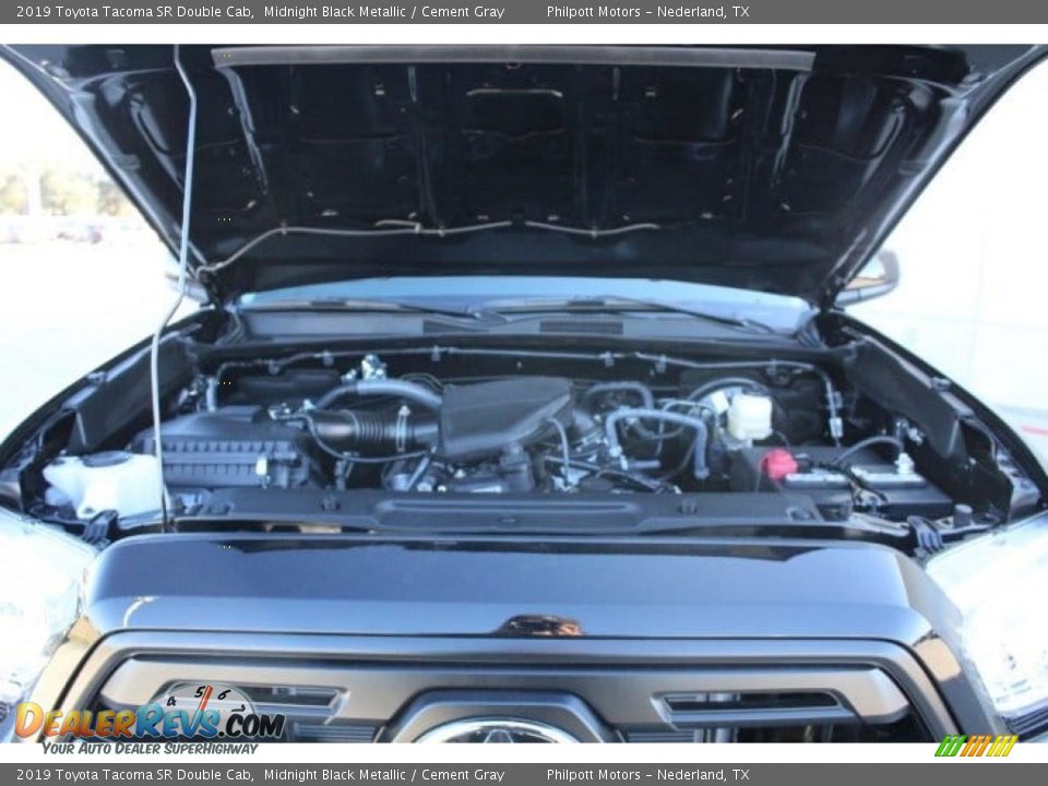2019 Toyota Tacoma SR Double Cab Midnight Black Metallic / Cement Gray Photo #21