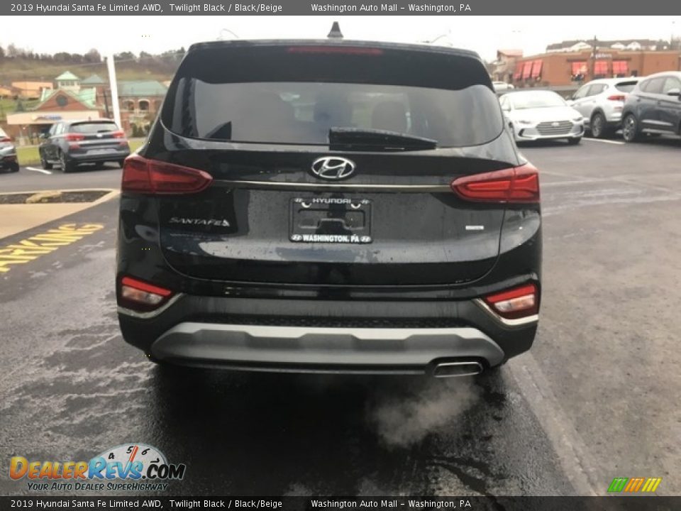 2019 Hyundai Santa Fe Limited AWD Twilight Black / Black/Beige Photo #12