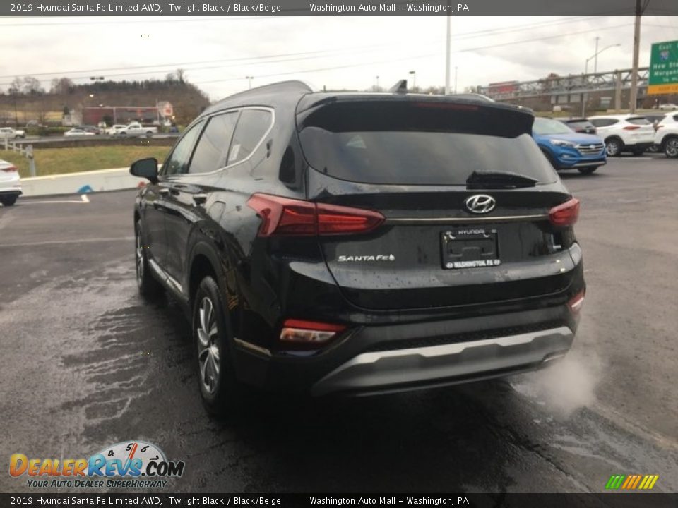 2019 Hyundai Santa Fe Limited AWD Twilight Black / Black/Beige Photo #13