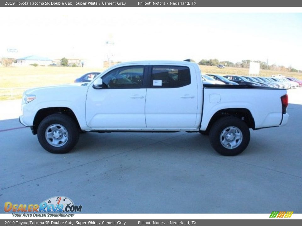 Super White 2019 Toyota Tacoma SR Double Cab Photo #6