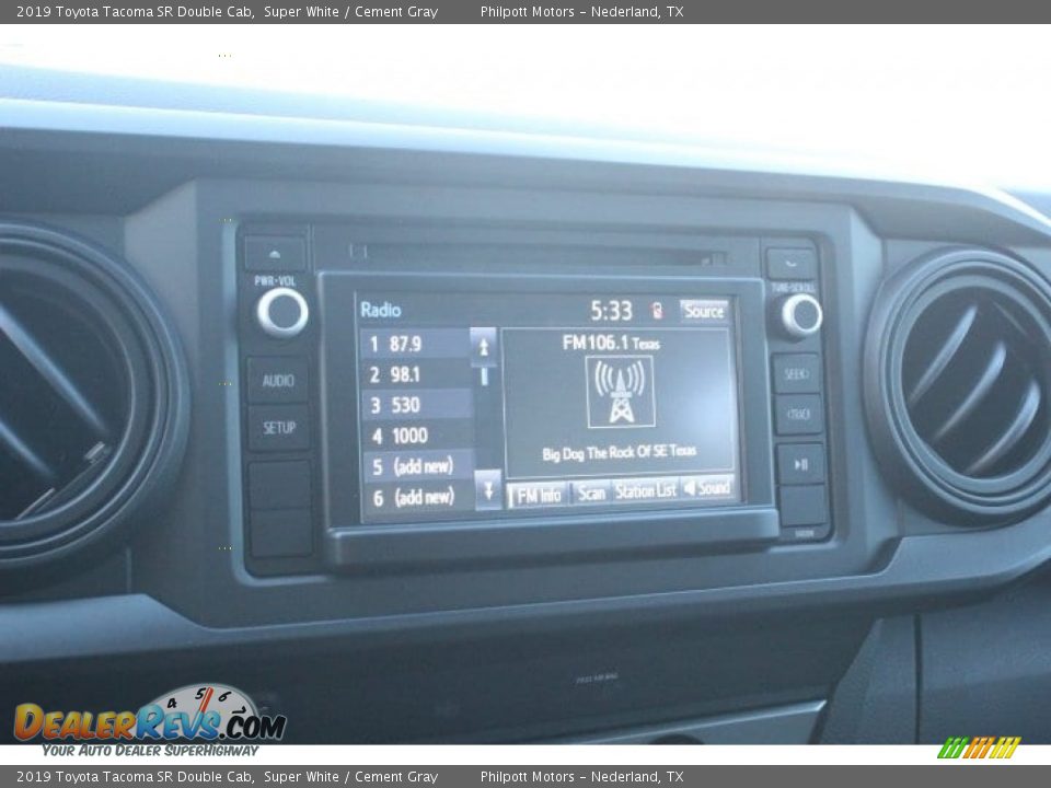 Audio System of 2019 Toyota Tacoma SR Double Cab Photo #11