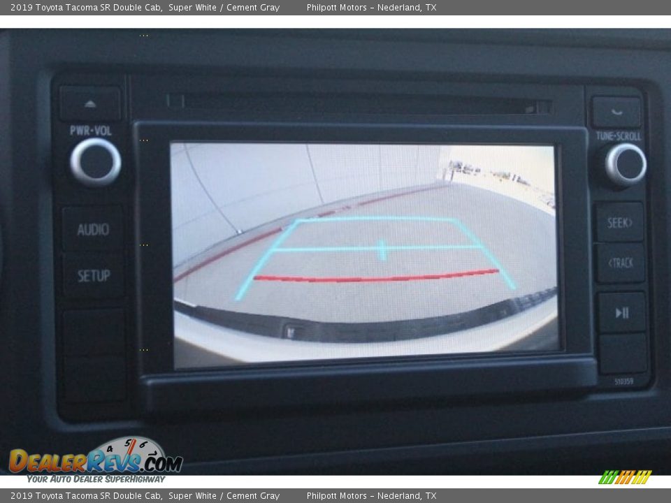 2019 Toyota Tacoma SR Double Cab Super White / Cement Gray Photo #12