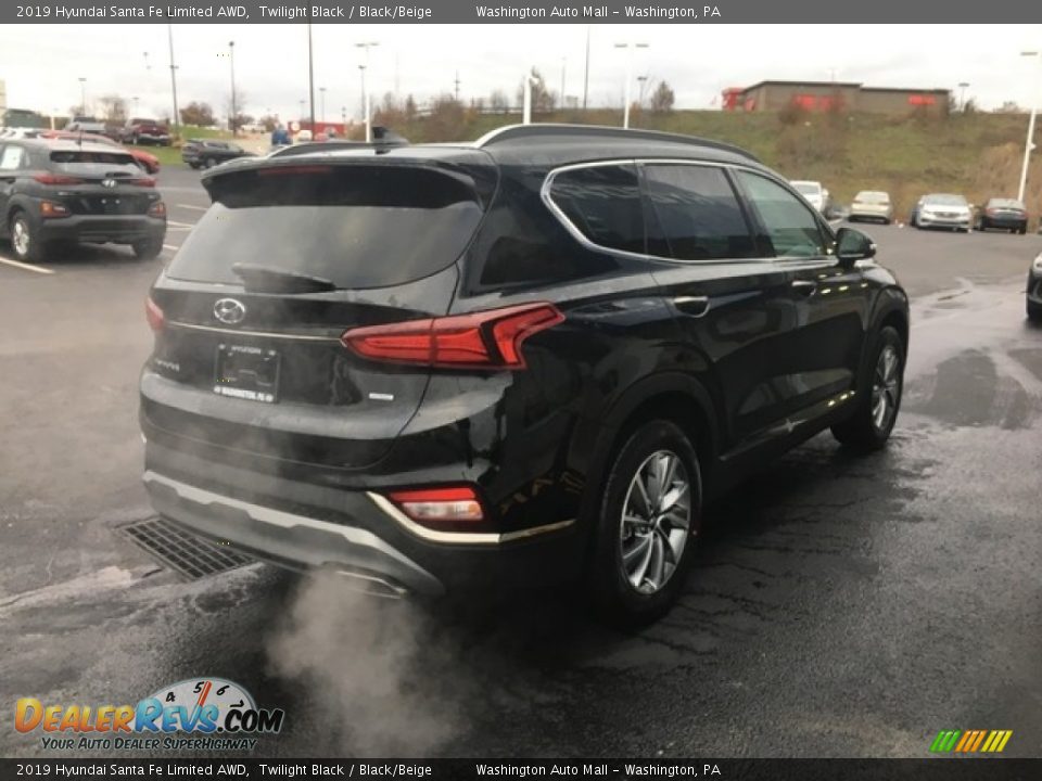 2019 Hyundai Santa Fe Limited AWD Twilight Black / Black/Beige Photo #27