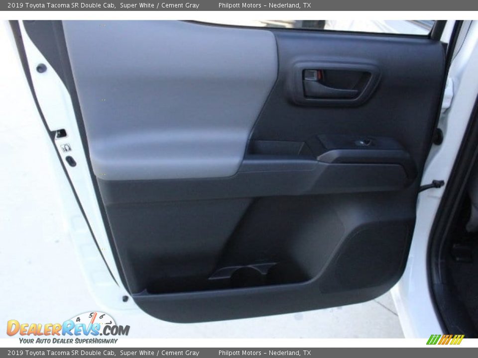 2019 Toyota Tacoma SR Double Cab Super White / Cement Gray Photo #16