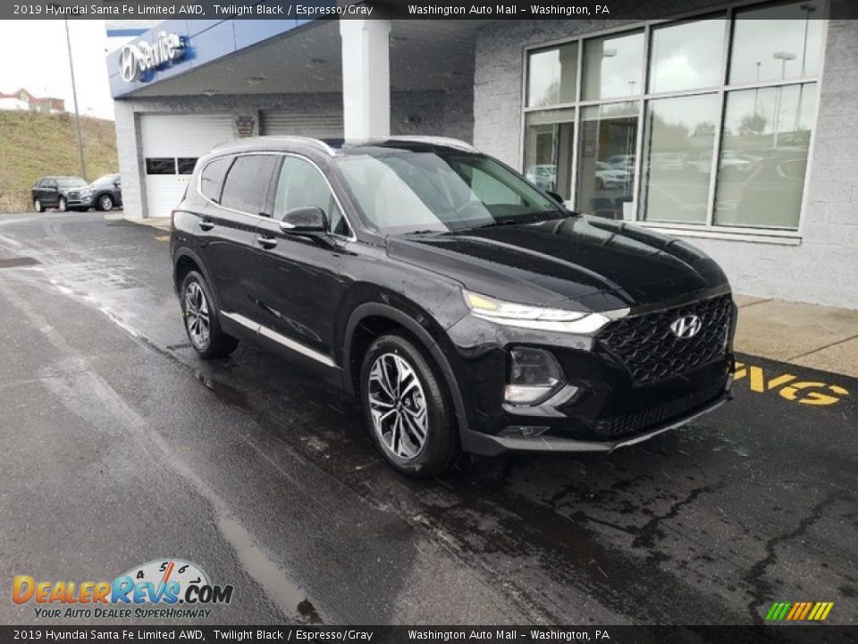 2019 Hyundai Santa Fe Limited AWD Twilight Black / Espresso/Gray Photo #1