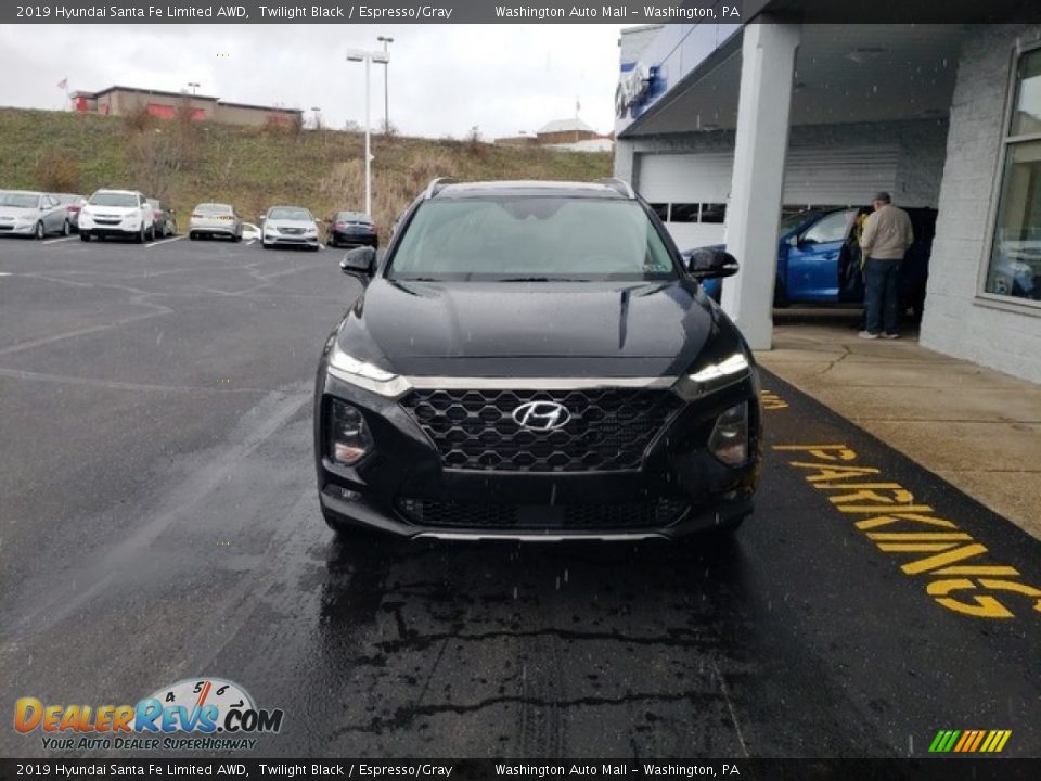 2019 Hyundai Santa Fe Limited AWD Twilight Black / Espresso/Gray Photo #2